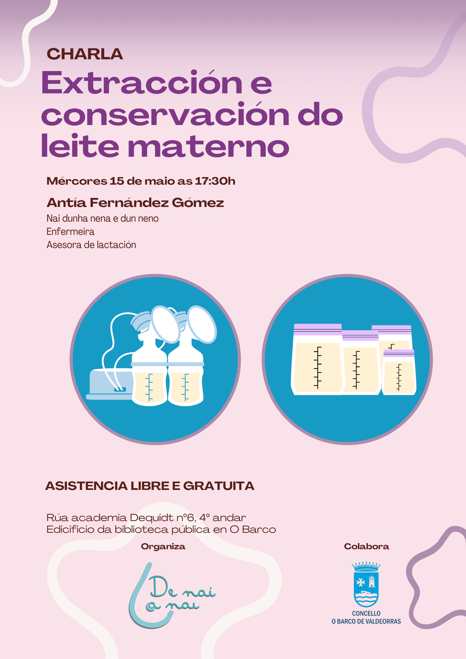 CHARLA EXTRACCIÓN E CONSERVACIÓN DO LEITE MATERNO – denaianai